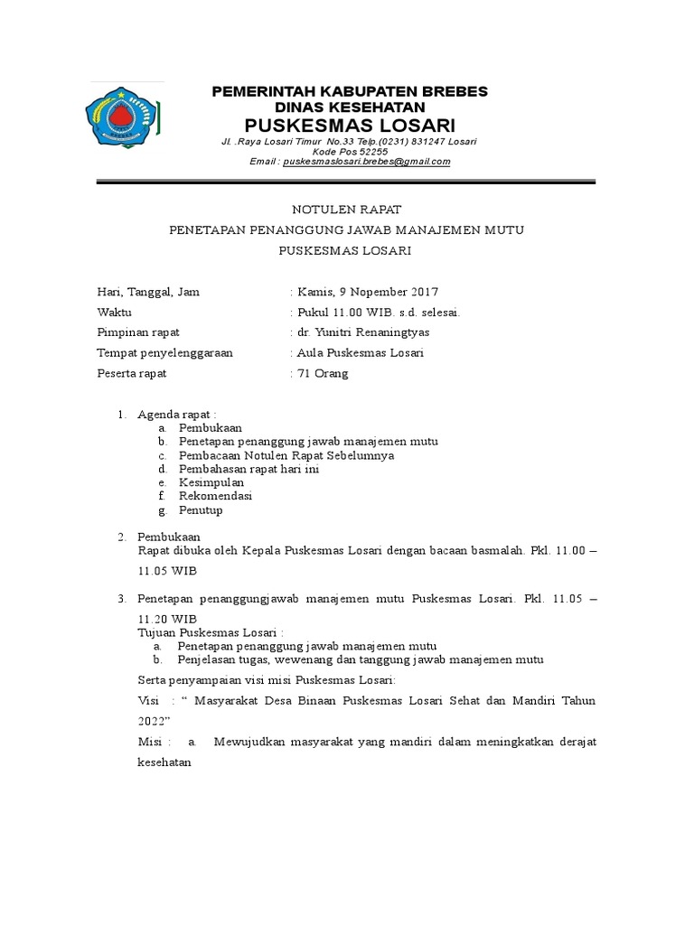 Tugas Dan Tanggung Jawab Notulen Bakul Soal