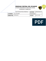 Universidad Central Del Ecuador: Nombre: Materia: CARRERA: Ing. Geología Corrección 1 Semestre: Tercero Fecha