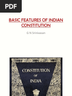 Basic Features of Indian Constitution (Ref by J Walia)