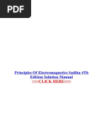 Download Principles of Electromagnetics Sadiku 4th Edition Solution Manual 1 by Praveen SN367223068 doc pdf