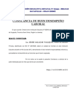 Constancia de Buen Desempeño Laboral