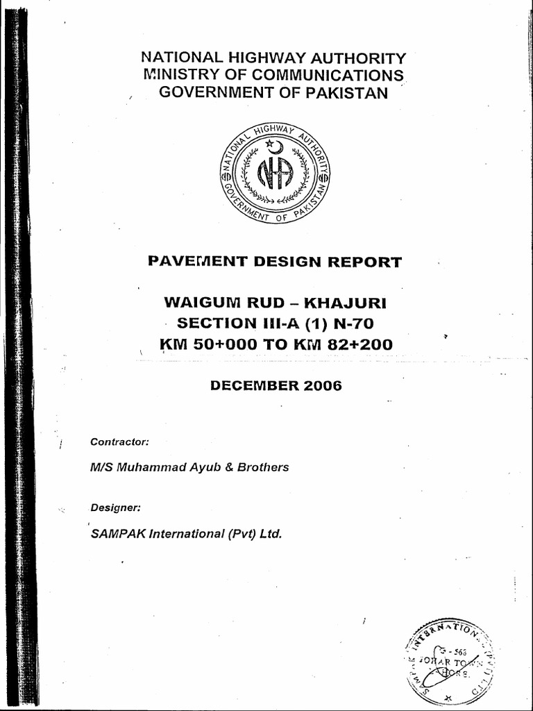 Pavement Design Report for N-70 | PDF | Road Surface | Young's Modulus