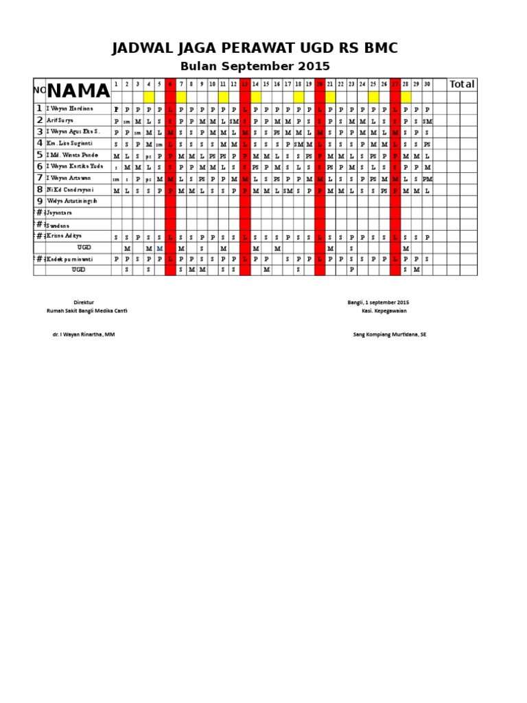 Jadwal Ugd MEI 2017 NEW | PDF