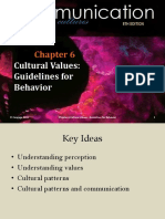 Between Cultures: Cultural Values: Guidelines For Behavior