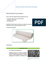 Características y especificaciones técnicas de las materias primas algodón