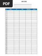 Bin Card Template for Inventory Management | PDF