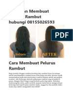 Pelatihan Membuat Pelurus Rambut Hubungi 08155026593