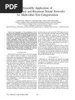 Ensemble Application of Convolutional and Recurrent Neural Networks For Multi-Label Text Categorization