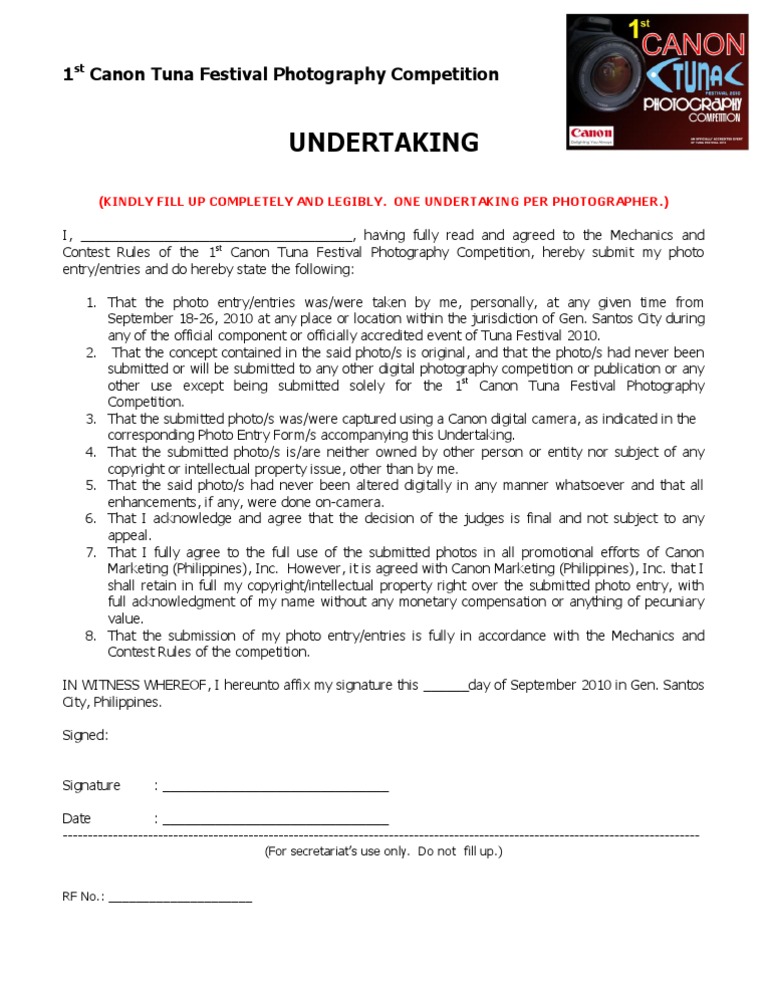 Canon Tuna Festival Photo Contest Rules | PDF | Canon Inc. | Government ...