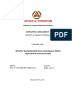 MR - Stručne Kompetencije Kao Motivacioni Faktor Zaposlenih U Obrazovanju