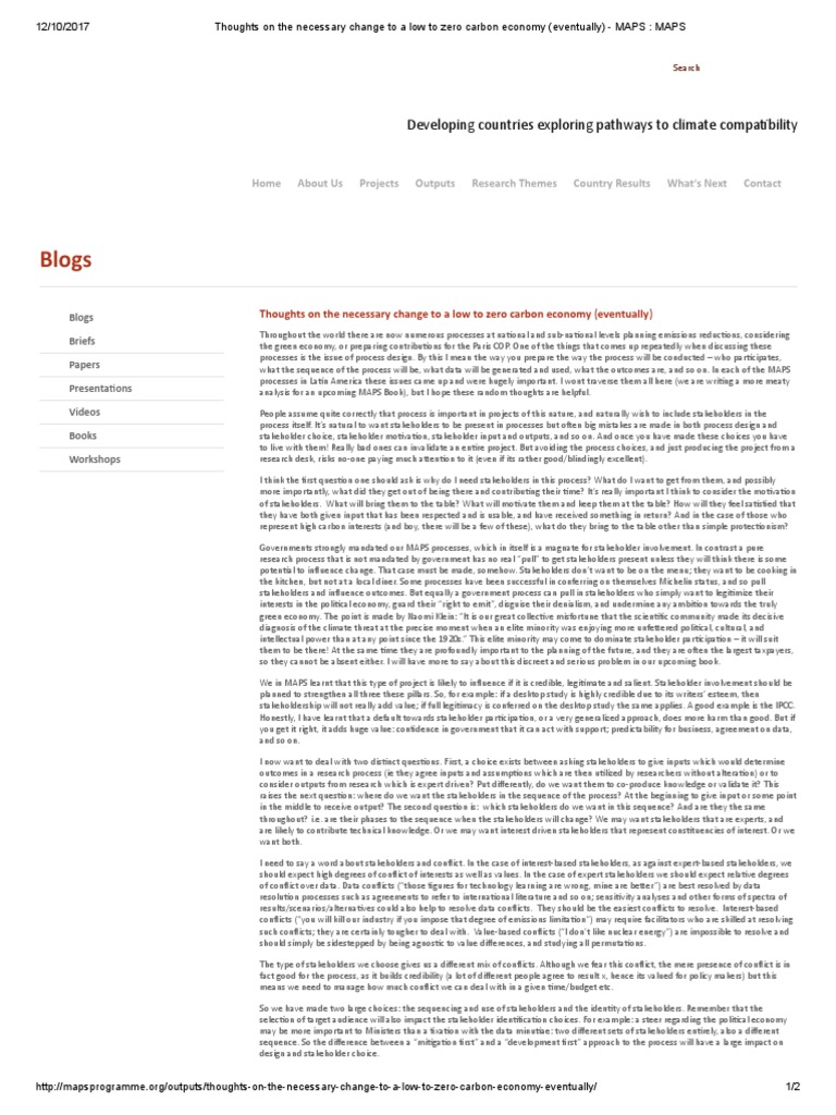 Engaging Stakeholders in Low-Carbon Transition | PDF | Low Carbon ...