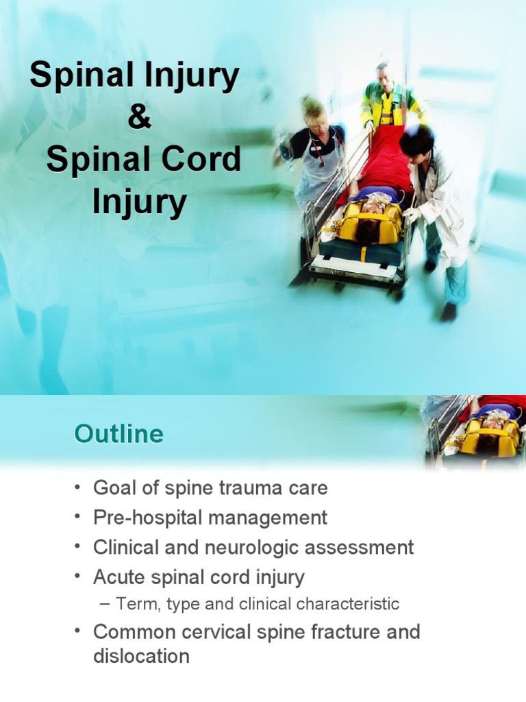Spinal Injury Management Overview | PDF | Vertebra | Spinal Cord Injury