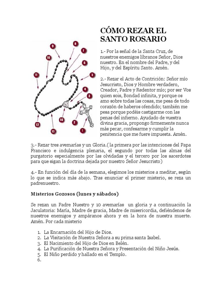 Cómo Rezar El Santo Rosario | PDF | María, madre de Jesús | Rosario