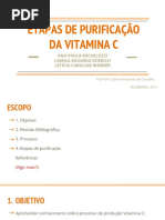 Etapas de Purificação Da Vitamina c