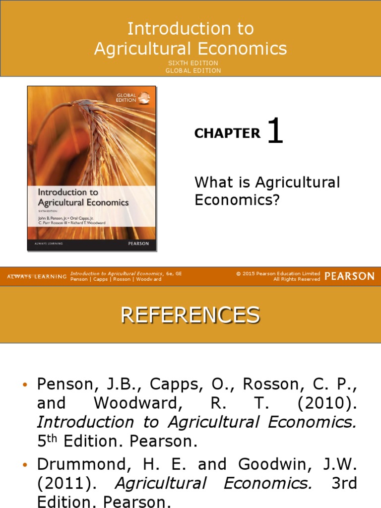 Chapter 1 Introduction To Agricultural Economics PDF Agricultural