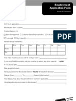 Employment Application Form