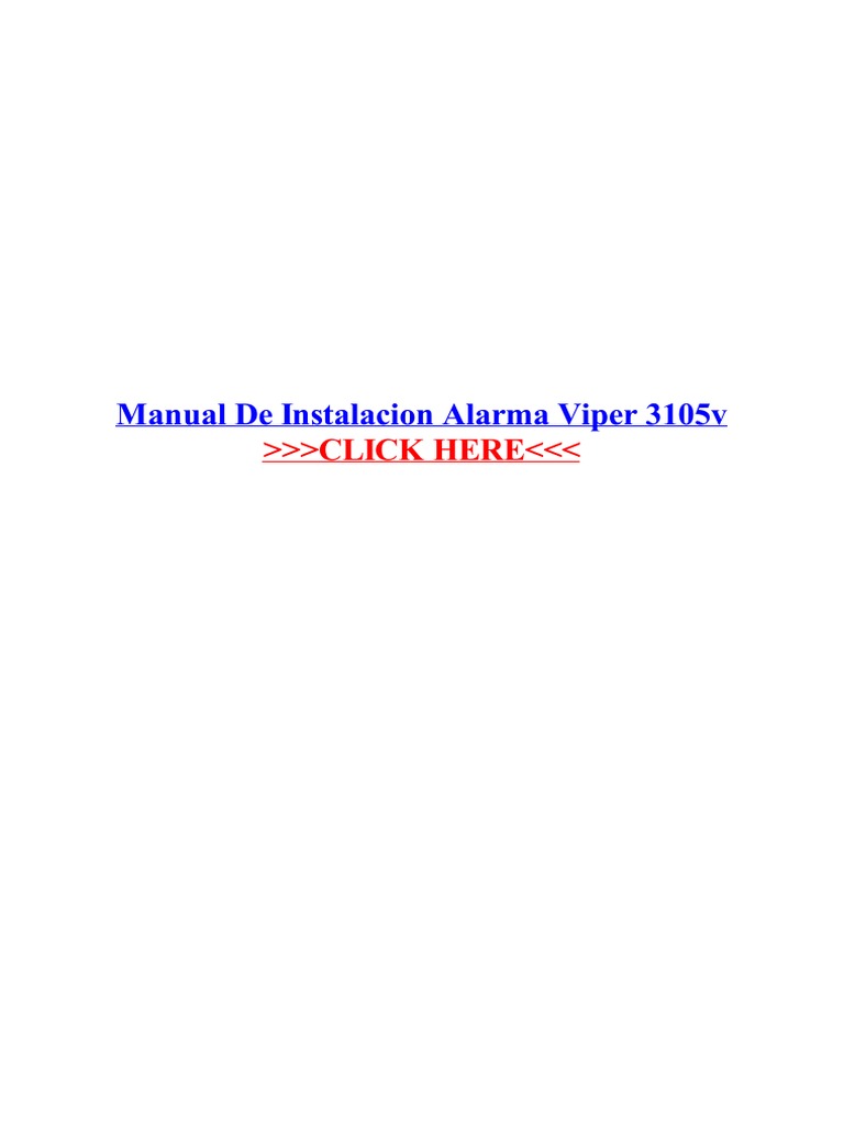 Manual de Instalacion Alarma Viper 3105v PDF