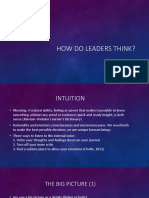 How Do Leaders Think