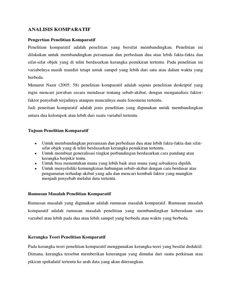 thesis analisis komparatif