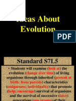 ideas about evolution