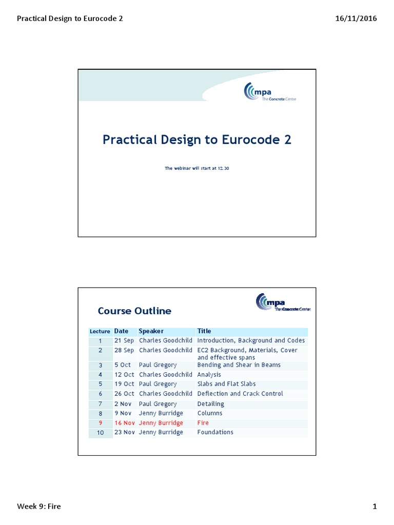 Eurocode 2 Fire Design Guidelines | PDF | Beam (Structure) | Strength ...
