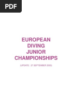 European Diving Junior Championships: (Update: 27 September 2003)