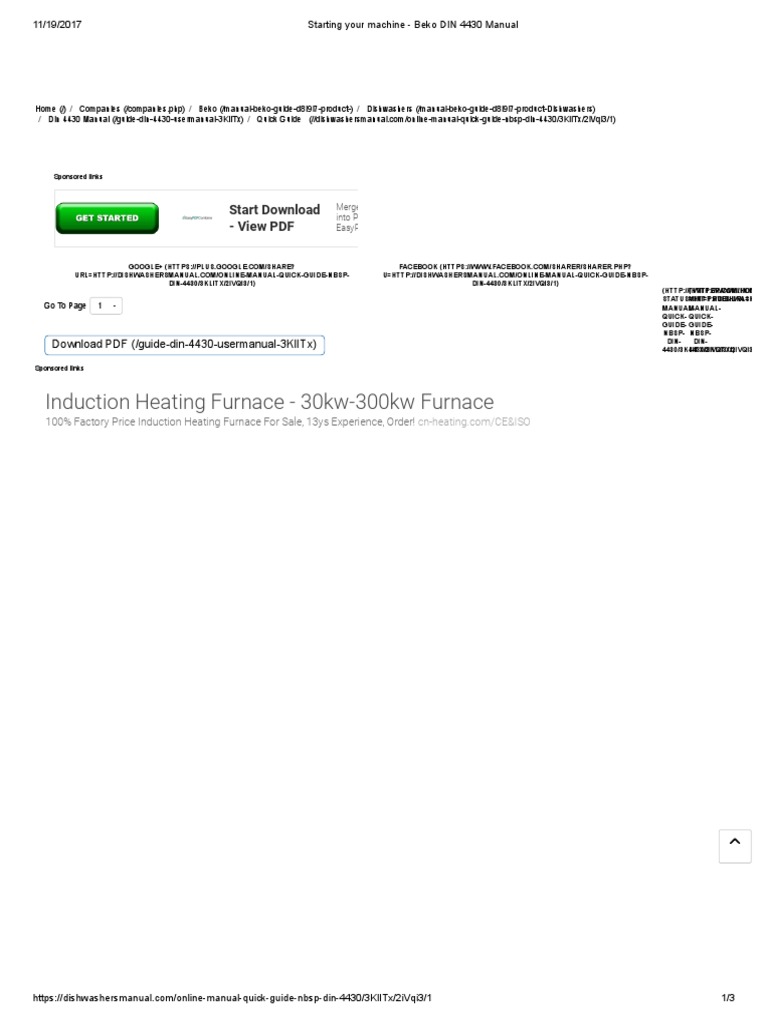 ... Array - starting your machine beko din 4430 manual rh es scribd ...