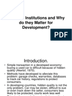 What Are Institutions and Why Do They Matter For Development?