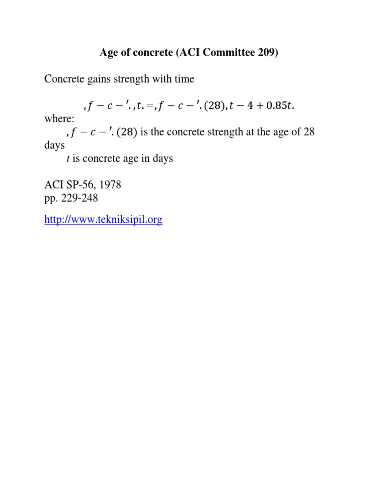 Concrete Strength Gain Over Time | PDF | Teaching Methods & Materials ...