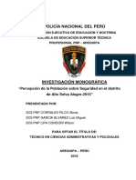 "Percepción de La Población Sobre Seguridad en El Distrito de ASA