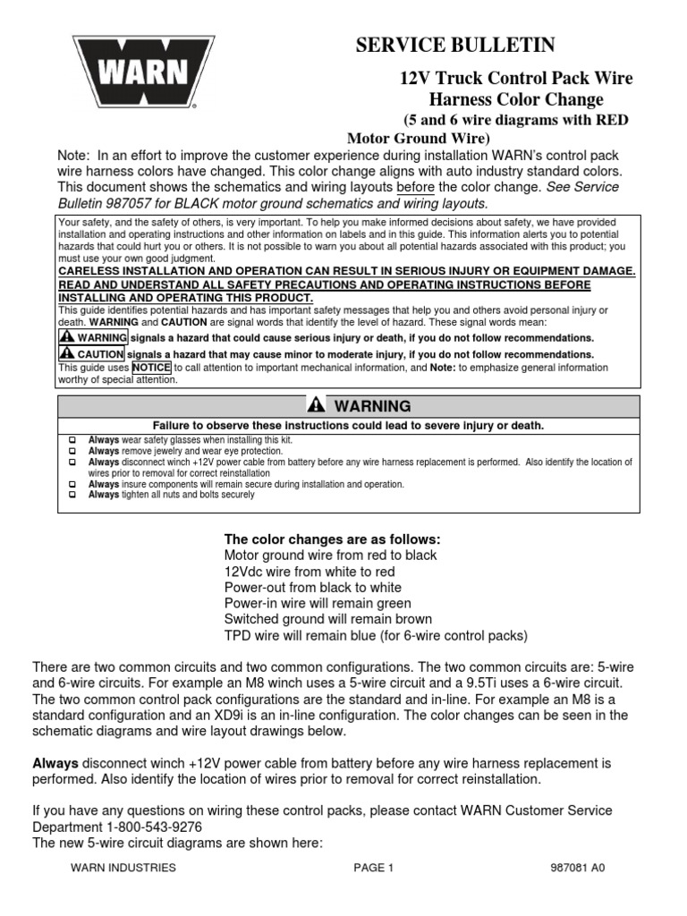 Warn Winch Wiring | Download Free PDF | Electrical Wiring | Safety