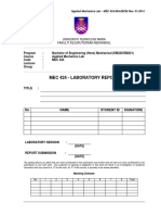 Laboratory Report Cover