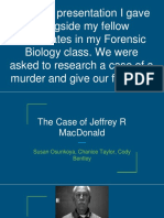 Forensic Biology Presentations Jeffrey Macdonald