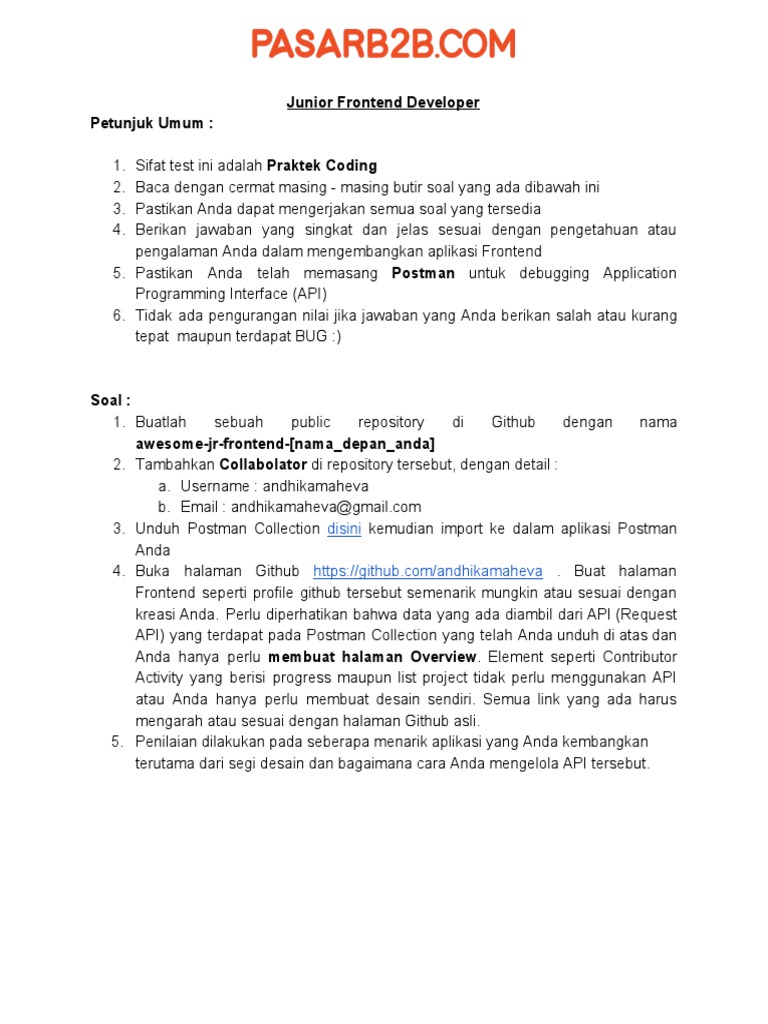 Junior Frontend | PDF | Komputer