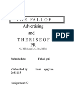 The Fallof Advertising Theriseof PR: Submiteddto Fahad Gull