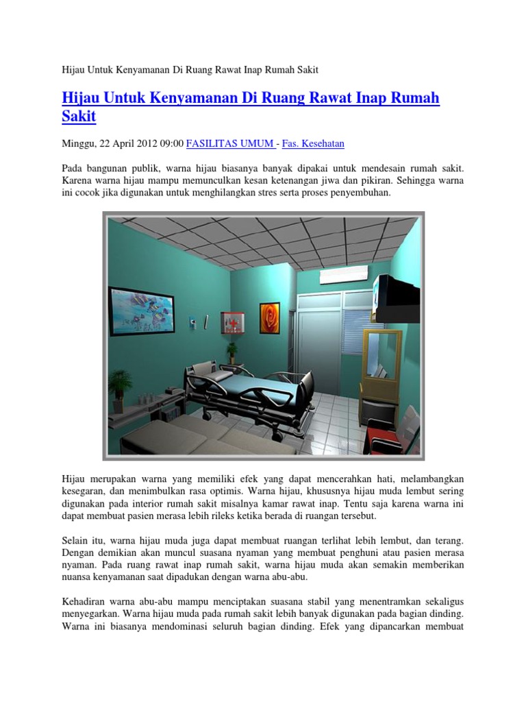 Warna Ruang Rawat Inap Rumah Sakit Warna Ruang Rawat Inap Rumah Sakit