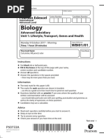 Edexcel IAL Biology October 2017 Unit 1 Question Paper