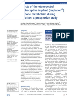 Effects of The Etonogestrel Contraceptive Implant (Implanon) On Bone Metabolism During Lactation: A Prospective Study