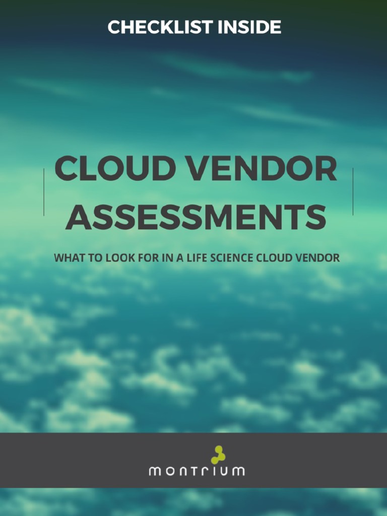 Cloud Vendor Assessment Checklist Pdf Software As A Service Cloud
