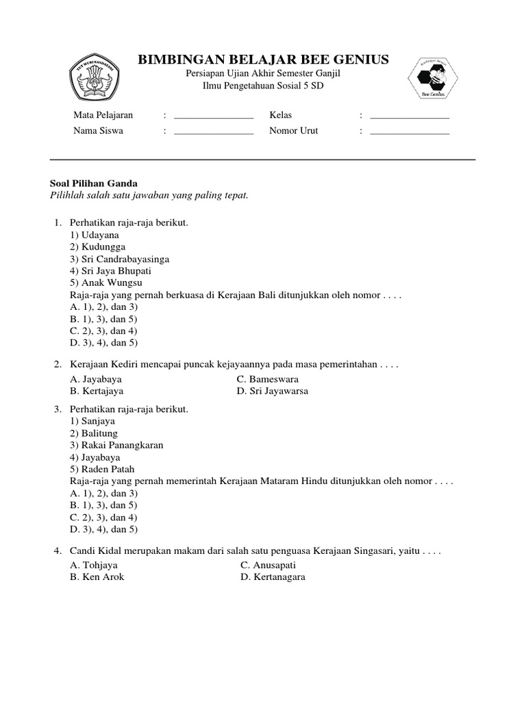 Soal Pilihan Ganda Tentang Masa Kejayaan Islam