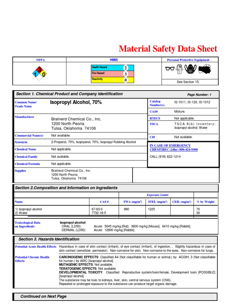Alcohol 70 Msds | Explosive Material | Fires
