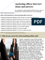 Top 10 Chief Marketing Officer Interview Questions and Answers