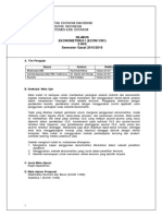 Silabus Ekonometrika 1-Gasal 2015-2016 - Final - Ryt PDF