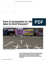 LORRIAUX, Aude,Faut-il Reconnaître Le «Féminicide» Dans Le Droit Français-2014_ Slate