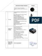 Especificaciones Tecnicas Acustica