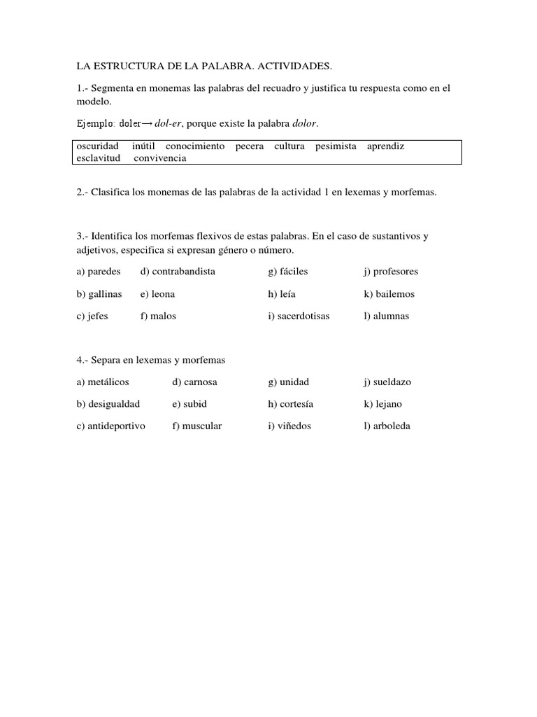 La Estructura de La Palabra | PDF
