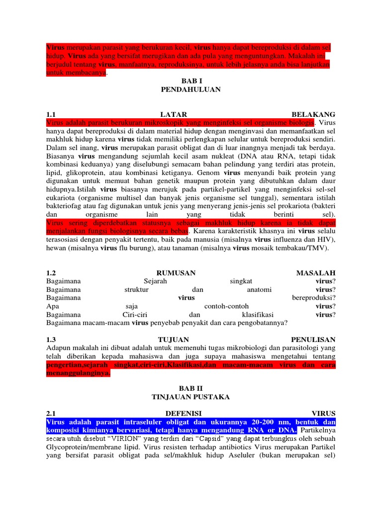 Mengapa Virus Disebut Parasit Intraseluler Obligat Sebutkan Mendetail
