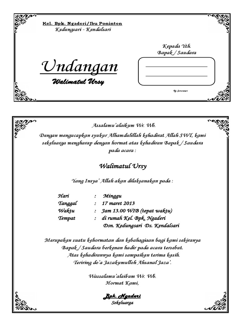 1010+ Contoh Undangan Acara Haul Akbar Terbaik Gratis