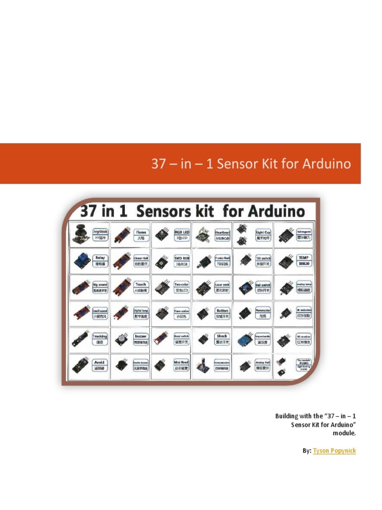 37-in-1 Sensor Kit Guide_compressed.pdf | Sensor | Arduino