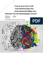 In Hoeverre Kun Je Met Het in Acht Nemen Van Neurowetenschap Een Studieprogressie Bewerkstelligen Ten Behoeve Van de Hedendaagse Musici